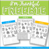 I'm Thankful Printables I Differentiated I FREE