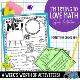 I'm Trying to Love Math Book Unit - Back to School Unit