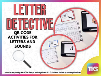 Preview of I'm a Letter Detective: QR Codes for Letters and Sounds