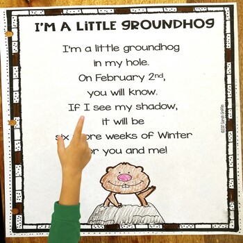 Preview of I'm a Little Groundhog - Groundhogs Day Poem for Kids