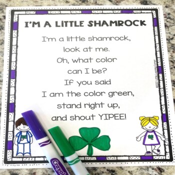 Preview of I'm a Little Shamrock Look at Me - St. Patrick's Day Poem for Kids