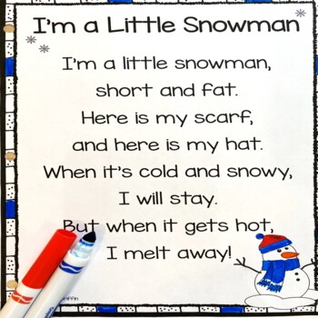 I'm a Little Snowman - Winter Poem for Kids by Little Learning Corner