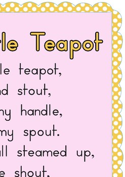 Download I'm a Little Teapot Nursery Rhyme Poster A2 by Twinkl Printable Resources