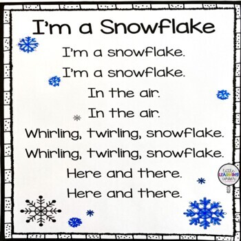 I'm a Snowflake - Winter Poem for Kids by Little Learning Corner