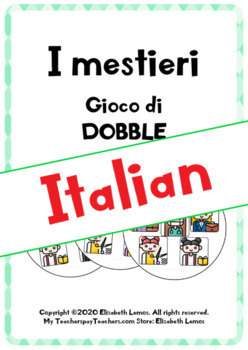 Preview of I mestieri: gioco di Dobble (Italian A1/B1)