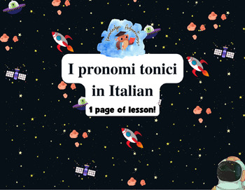 Preview of I pronomi tonici