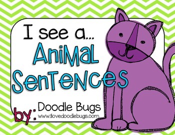 I see... Animal & Color Word Sentences by Doodle Bugs Teaching | TPT