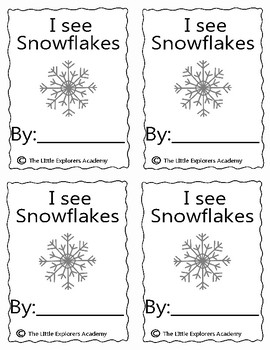 Preview of I see Snowflakes - Emergent Reader