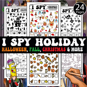 Preview of I spy Hidden Picture (All about Holidays) Search and Find Early #toast23