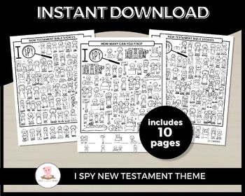 Preview of I spy Bible New Testament lesson activity by Little Wiggles Design