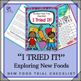 I tried it! - Fussy Eating, New Food Trial Checklist/Progr