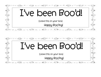 Preview of I've Been Boo'd Poem