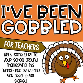 Preview of I've Been Gobbled! Teacher Activity -- Poem + Sign + Directions