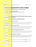 I was Unprepared for class today! - Student Form