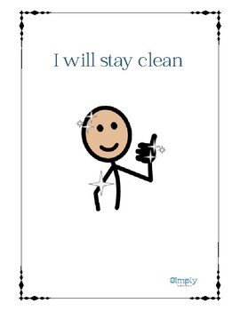 Preview of I will stay clean! ( Social Story)