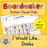 I would like Drinks with 22 symbols - Boardmaker Visual Ai