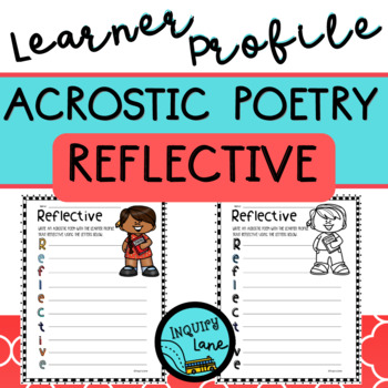 Preview of IB Acrostic Poetry Template for PYP Classroom Learner Profile Reflective Poem