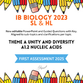 IB Biology 2023 New Syllabus A1.2 Nucleic Acids PowerPoint