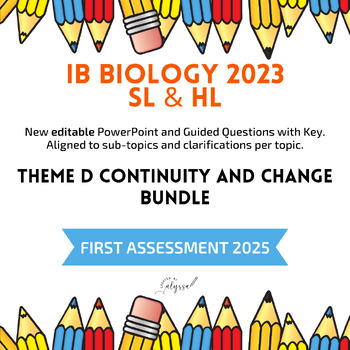Preview of IB Biology 2023 New Syllabus Theme D PPT/Guiding Questions and Key Bundle