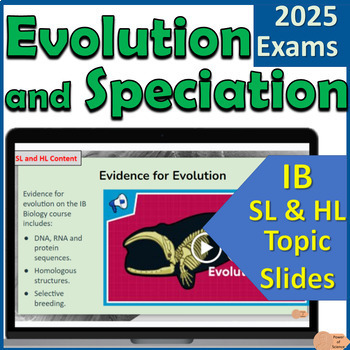 Preview of IB Biology A4.1 Evolution and Speciation - First Exams 2025 - Presentation