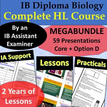 Preview of IB Biology Complete Higher Level Course - Core, AHL and Option D MEGABUNDLE