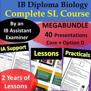 Preview of IB Biology Complete Standard Level Course - Core and Option D  MEGABUNDLE