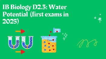 Preview of IB Biology D2.3: Water Potential (first exams in 2025)