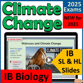 Preview of IB Biology D4.3 Climate Change - IB Diploma First Exams 2025