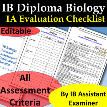 Preview of IB Biology Internal Assessment Investigation Report Checklist  - IBDP Bio IA