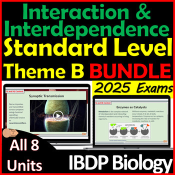 Preview of IB Biology Standard Level Theme C Interaction and Interdependence BUNDLE