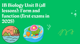 IB Biology Theme/Unit B (all lessons): Form and function (