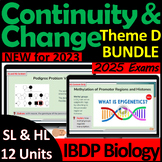 IB Biology Theme D Continuity and Change BUNDLE - First Ex