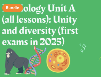 Preview of IB Biology Theme/Unit A (all lessons): Unity and diversity (first exams in 2025)