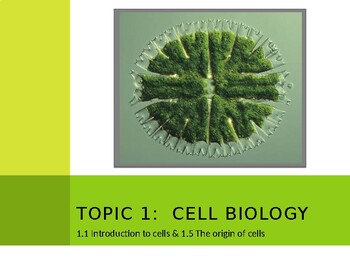 Preview of IB Biology Topic 1.1 & 1.5 PowerPoint Presentation