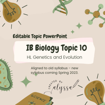Preview of IB Biology Topic 10 - AHL Genetics PowerPoint and Skeleton Notes
