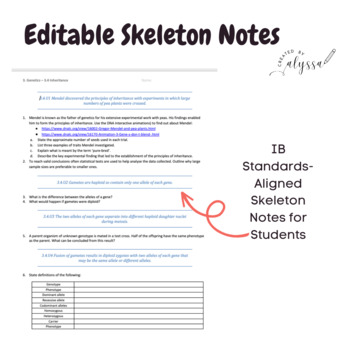 IB Biology Topic 11 - AHL Animal Physiology PowerPoint and Skeleton Notes