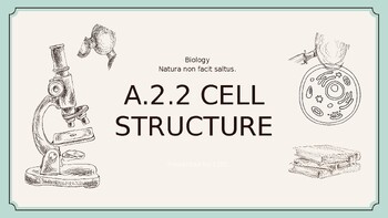 Preview of IB Biology Unit A.2.1 Cell structure