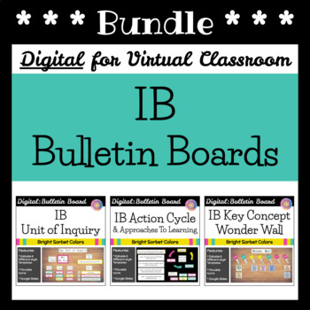 Preview of IB Bulletin Board Digital Display Bundle (IB PYP or MVP Virtual Classroom)
