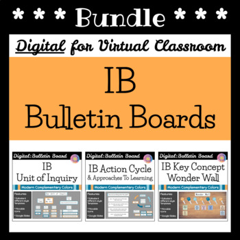 Preview of IB Bulletin Board Digital Display Bundle (IB PYP or MVP Virtual Classroom)