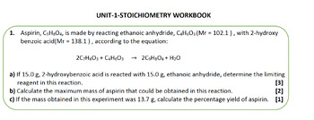 Preview of IB Chemistry-Unit-1-Stoichiometry Workbook(Challenging Questions)