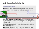 IB DP A.5 Special Relativity PPT HL (first exam 2025)