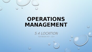 Preview of IB DP Business Management U5 Topic 4: Location