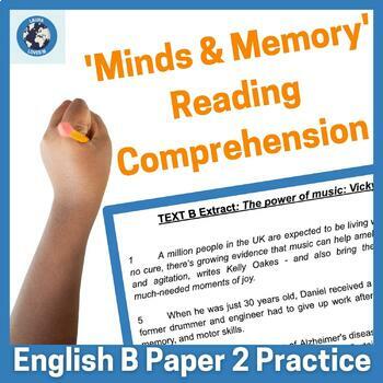 Preview of IB DP English B HL Paper 2 Reading Comprehension Practice: Mind, Music & Memory