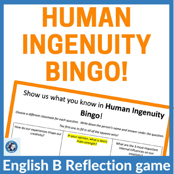 Preview of IB DP English B theme 'Human Ingenuity' Bingo!