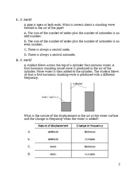 Preview of IB DP Physics: Question book C.4: Standing waves SL (first teaching 2023)