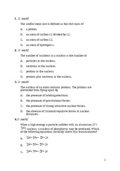 Preview of IB DP Physics: Question book E.1: Structure of the atom SL (first teaching 2023)