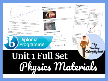 Preview of IB DP Physics - Unit 1 - Measurements and uncertainties (2016 syllabus)