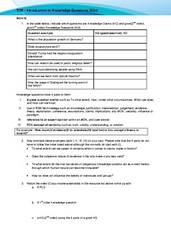 ib theory of knowledge essay questions worksheet