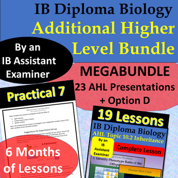 Preview of IB Diploma Biology  - Additional Higher Level Topics 7 to 11 + Option D BUNDLE