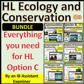 Preview of IB Diploma Biology - Higher Level - Option C Ecology and Conservation BUNDLE